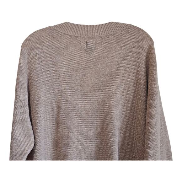 GAP Men XL Sweater Brannon Brown V-Neck Long Sleeve Merino Wool Blend Chest 48" - Picture 6 of 8